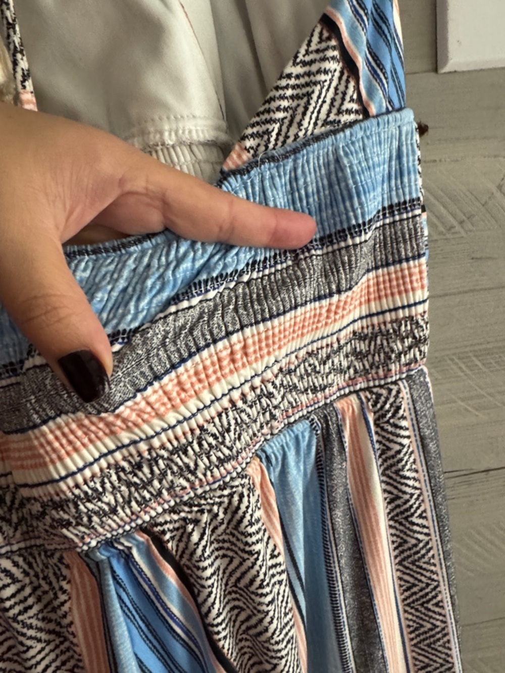 VENUS Multicolor Striped Halter Jumpsuit in Blue & Pink - Picture 9 of 13